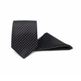 TIMELESS BLACK TIE AND POCKET SQUARE SET